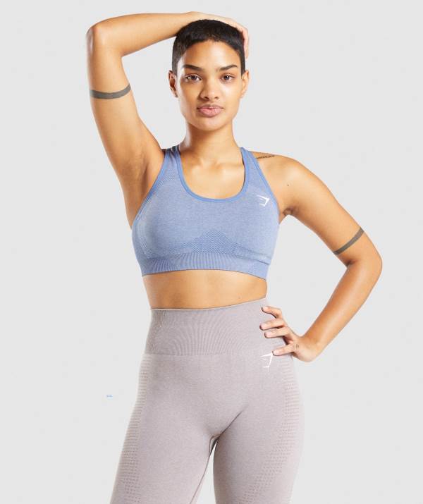 Damske Športové Podprsenky Gymshark Vital Seamless 2.0 Modre | IS2149507